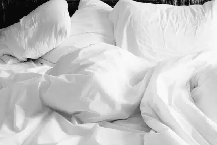 Unkempt bed