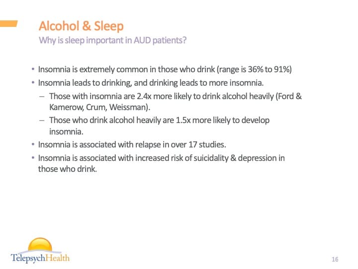 Alcohol & sleep slide presentation