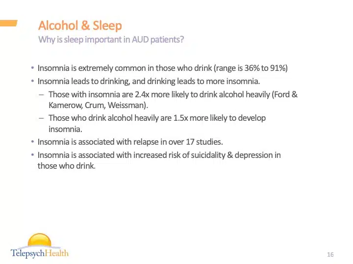 Alcohol & sleep slide presentation