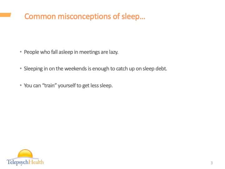 Slide3 Common misconceptions of sleep slide presentation
