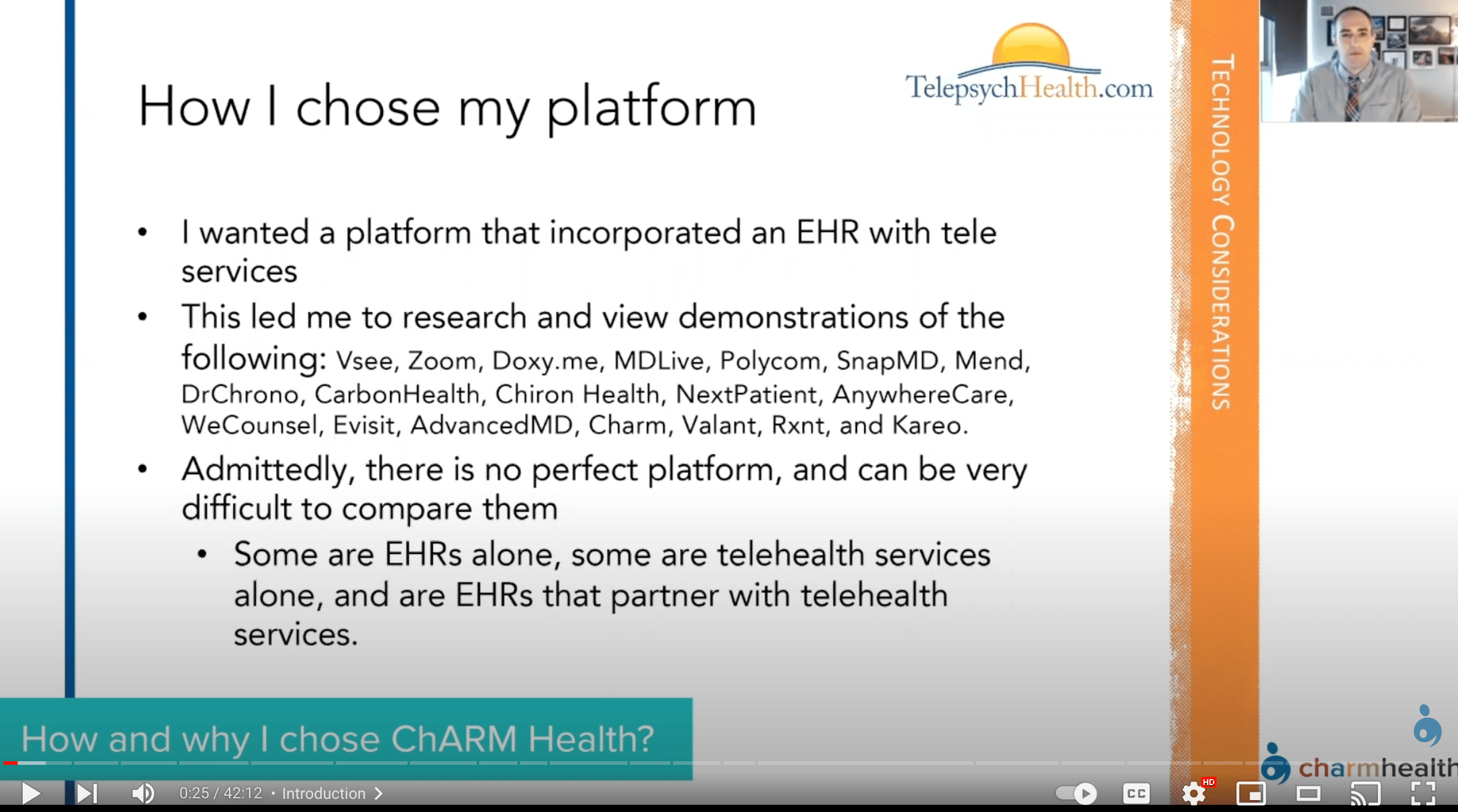 How I chose ChARM EHR system