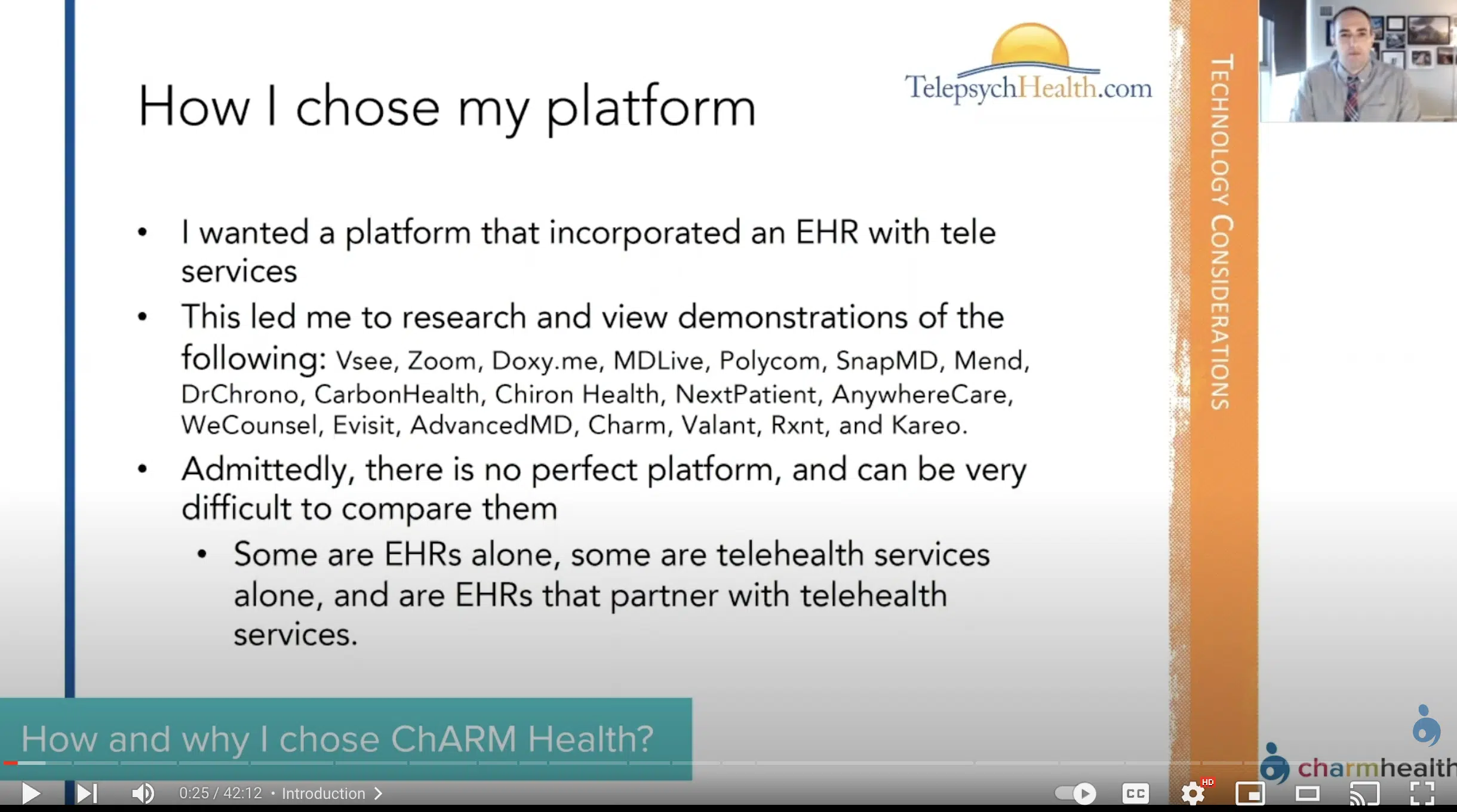 How I chose ChARM EHR system