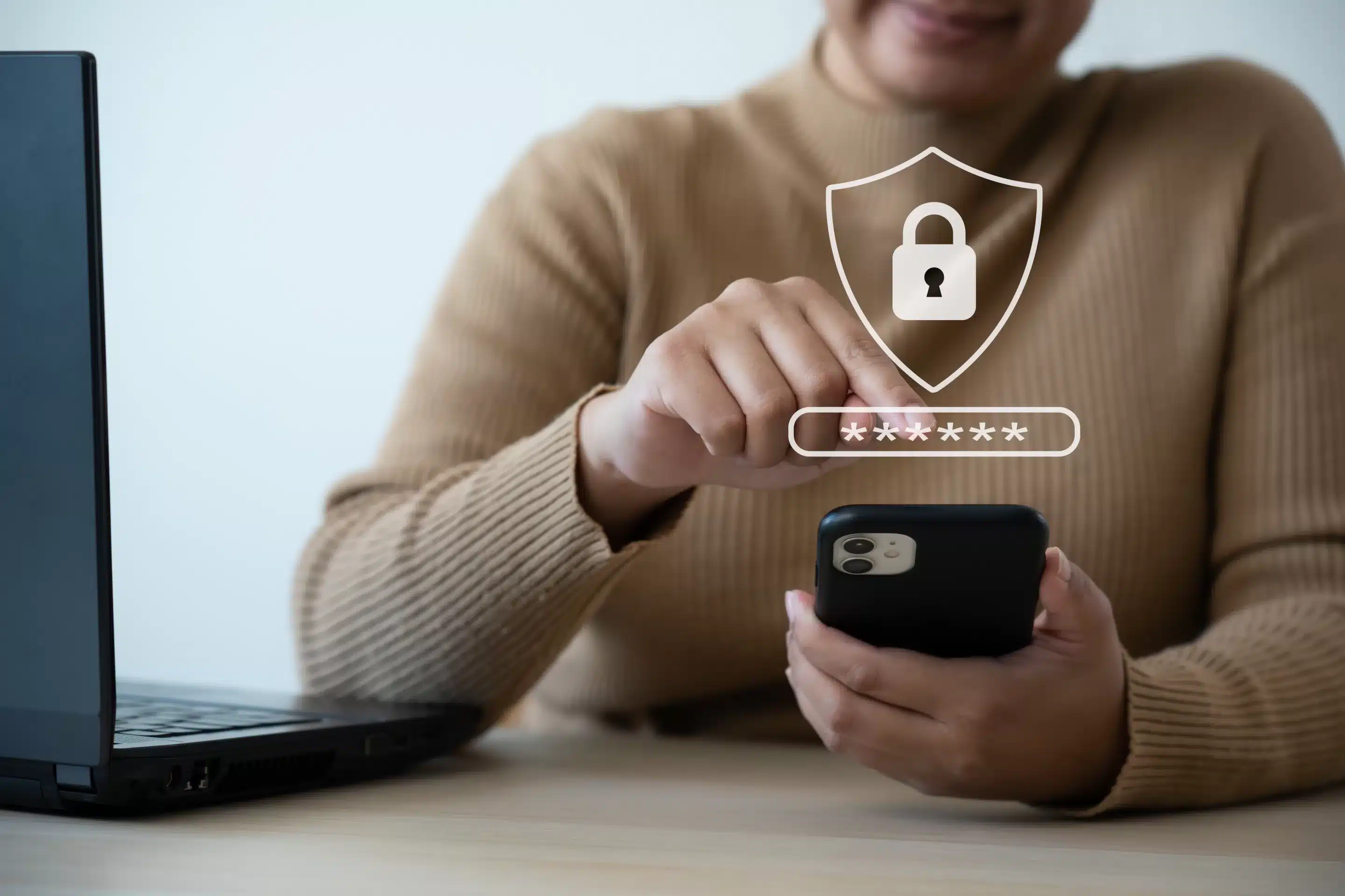 Two factor multi privacy protection for password online account. Concept