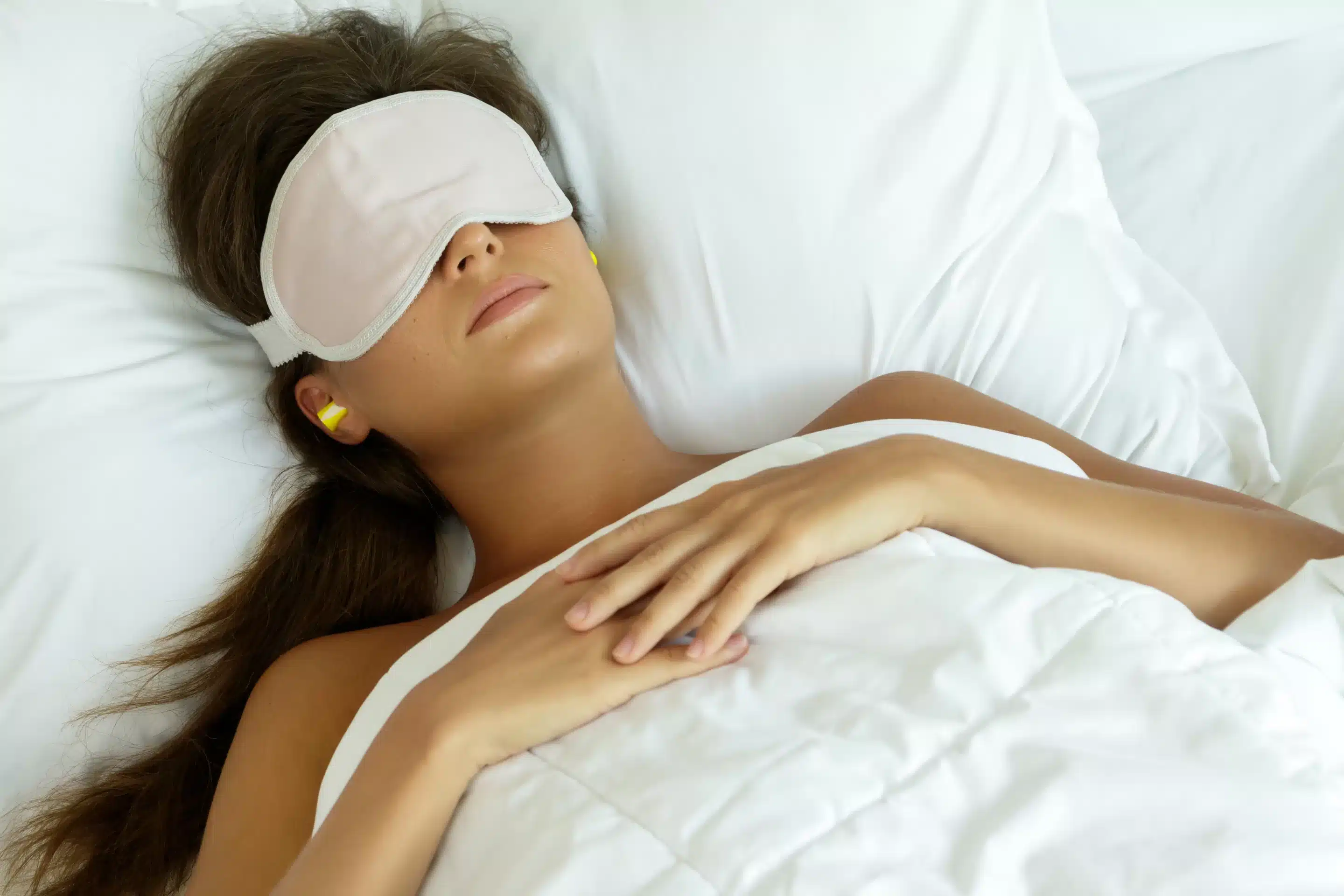sleeping woman in bed