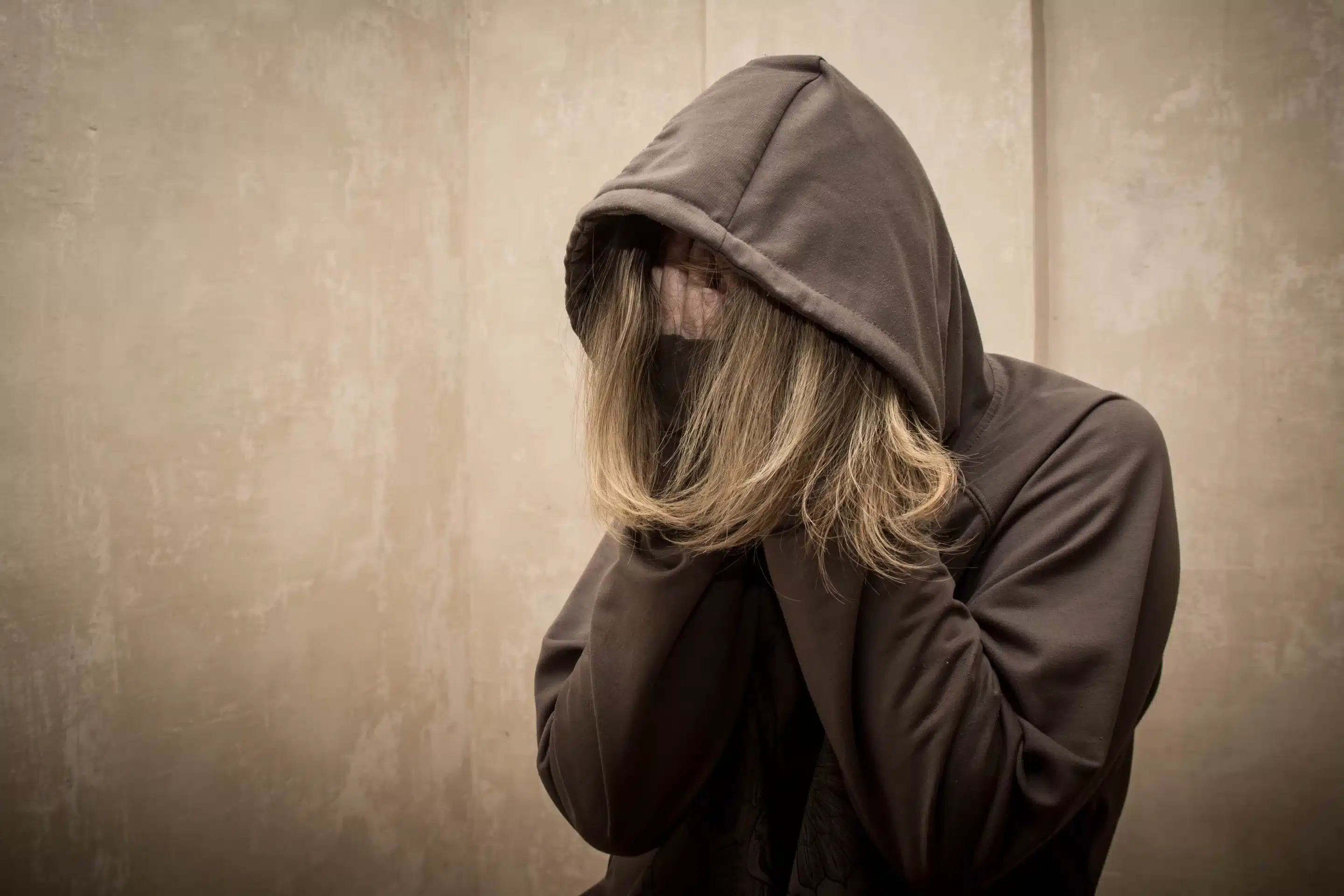 Hopeless drug addict going through addiction crisis,